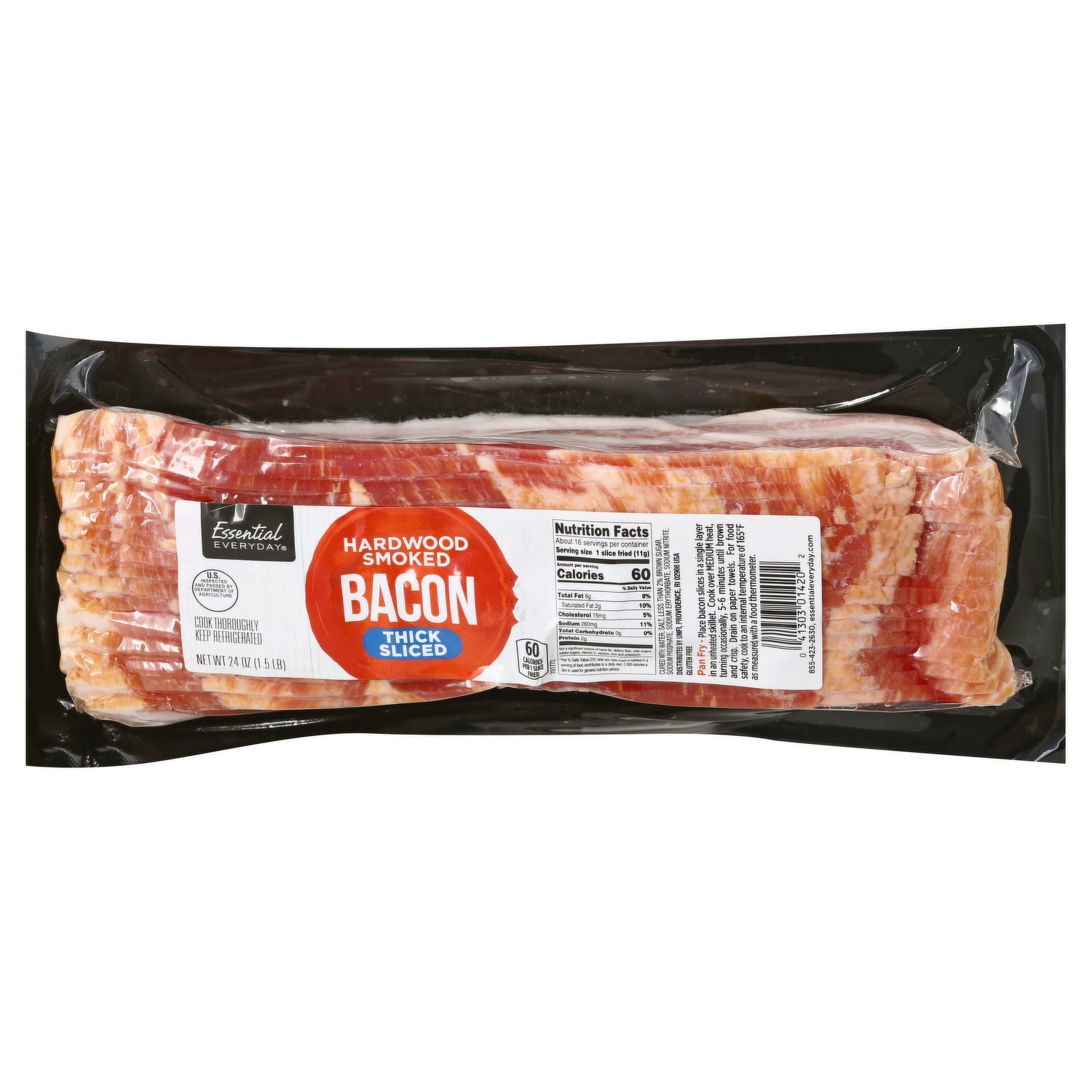 slide 1 of 5, Essential Everyday Stack Pack Bacon Thick, 24 oz