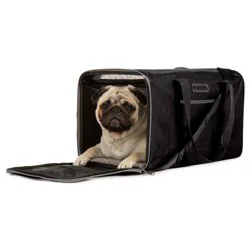 Sherpa Black Essential Soft Sided Pet Carrier for Cats & Dogs, Large