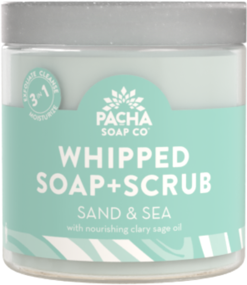 slide 1 of 1, Pacha Soap Co. Sand & Sea Whipped Soap + Scrub, 8 oz