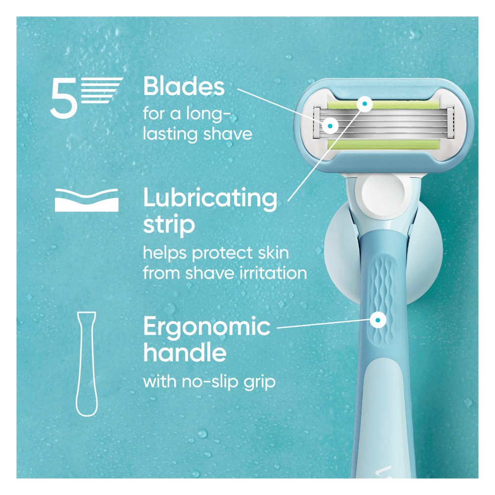 slide 6 of 6, Venus Extra Smooth Women's Razor with Reusable Razor Handle, 1 Razor Blade Refill and Shower Holder, 1 ct