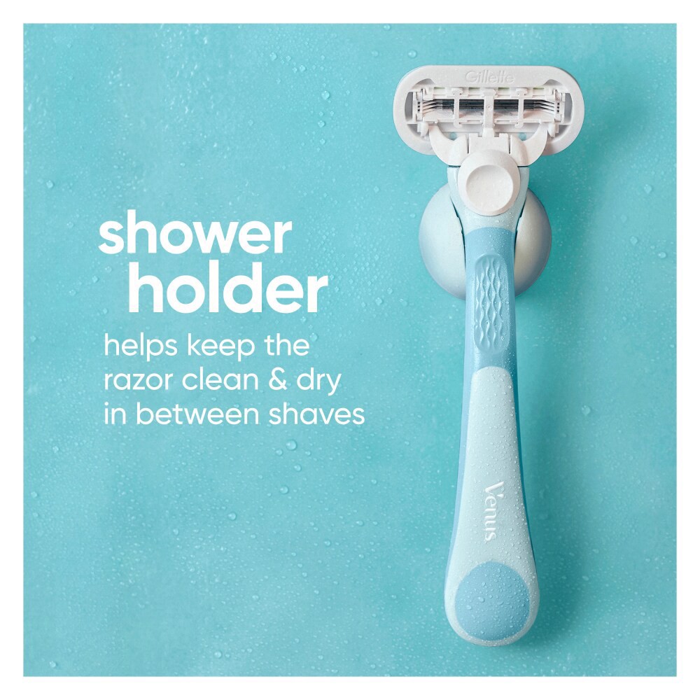 slide 5 of 6, Venus Extra Smooth Women's Razor with Reusable Razor Handle, 1 Razor Blade Refill and Shower Holder, 1 ct