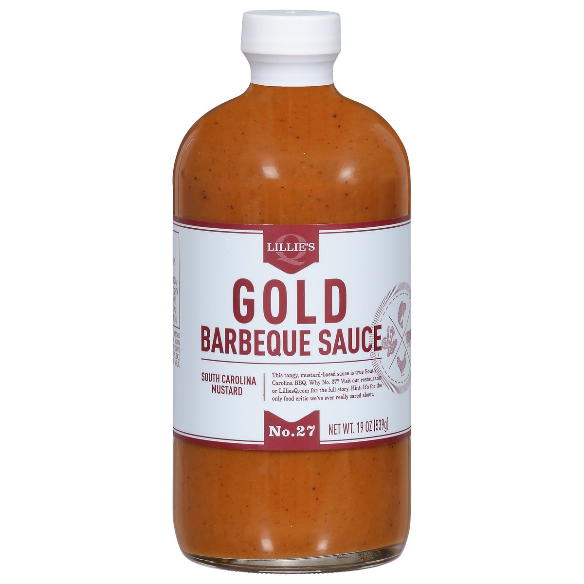 slide 1 of 9, Lillie's Q No. 27 Gold South Carolina Mustard Barbeque Sauce 19 oz, 19 oz