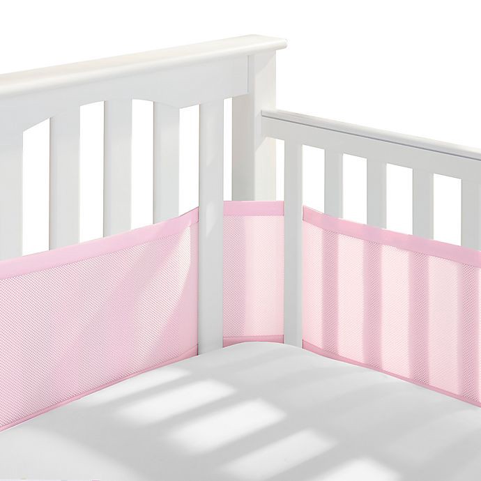 slide 1 of 5, BreathableBaby Mesh Crib Liner - Light Pink, 1 ct