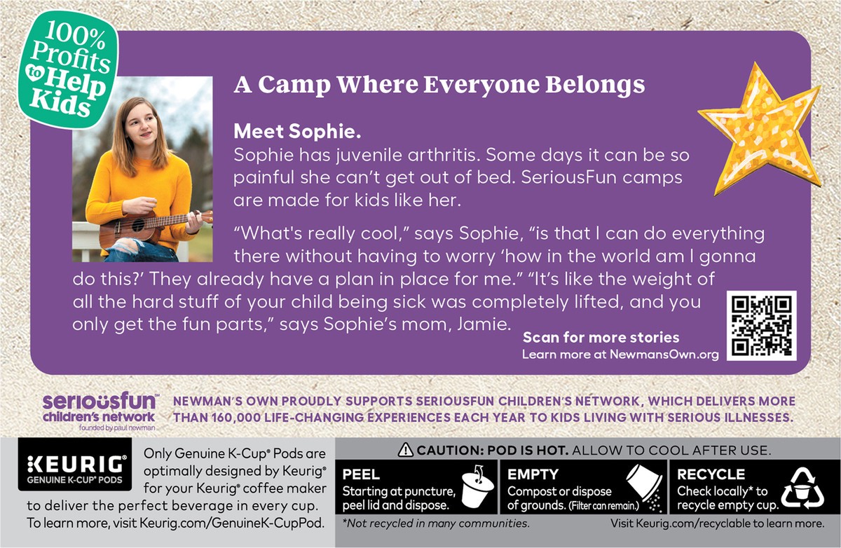 slide 8 of 9, Newman's Own Organics French Roast Keurig Single-Serve K-Cup Pods, Dark Roast Coffee, 10 Count, 10 ct