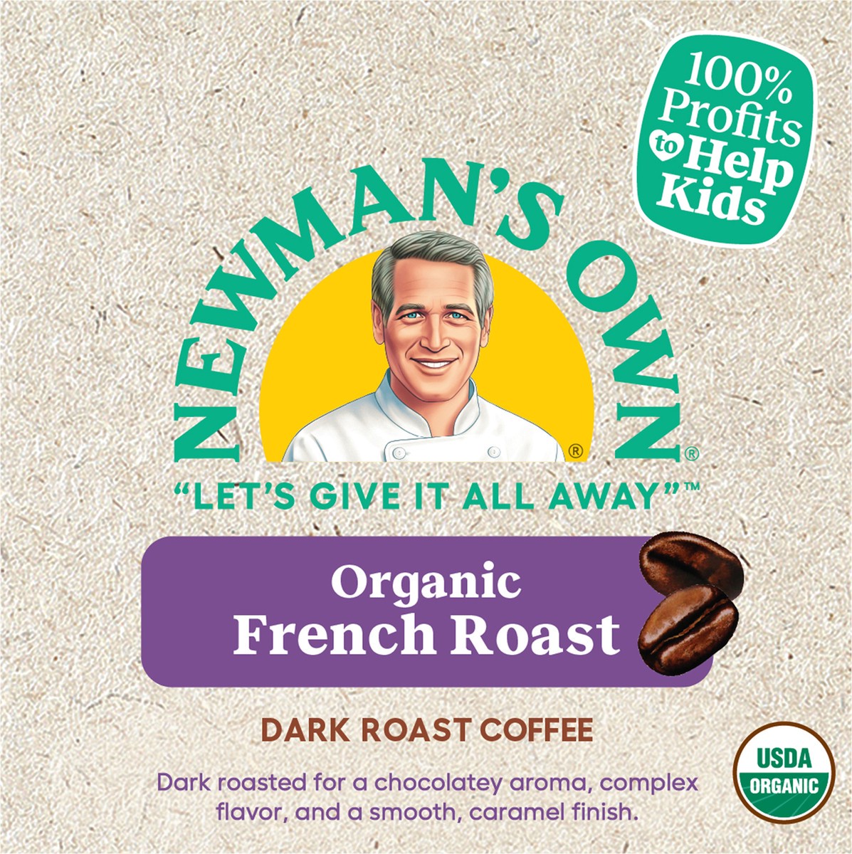 slide 4 of 9, Newman's Own Organics French Roast Keurig Single-Serve K-Cup Pods, Dark Roast Coffee, 10 Count, 10 ct
