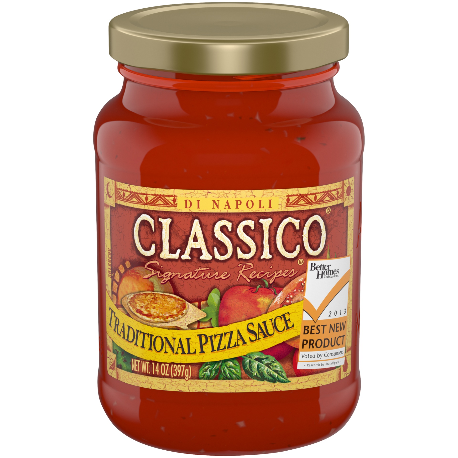 slide 1 of 6, Classico Signature Recipes Traditional Pizza Sauce, 14 oz