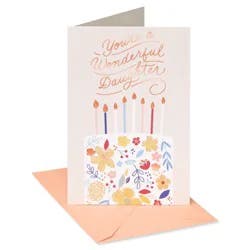 American Greetings #31 Birthday Card For Daughter (Floral Cake)