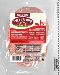 Wellshire All Natural Virginia Brand Ham Lunch Meat 7 oz
