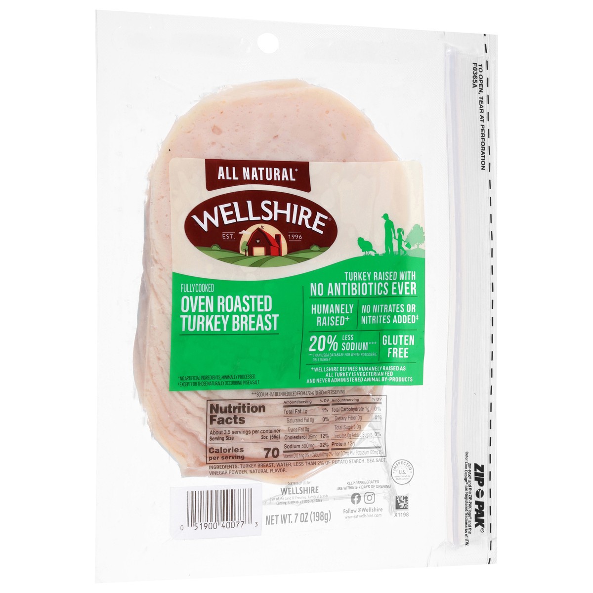 slide 7 of 13, Wellshire Oven Roasted Turkey Breast 7 oz, 