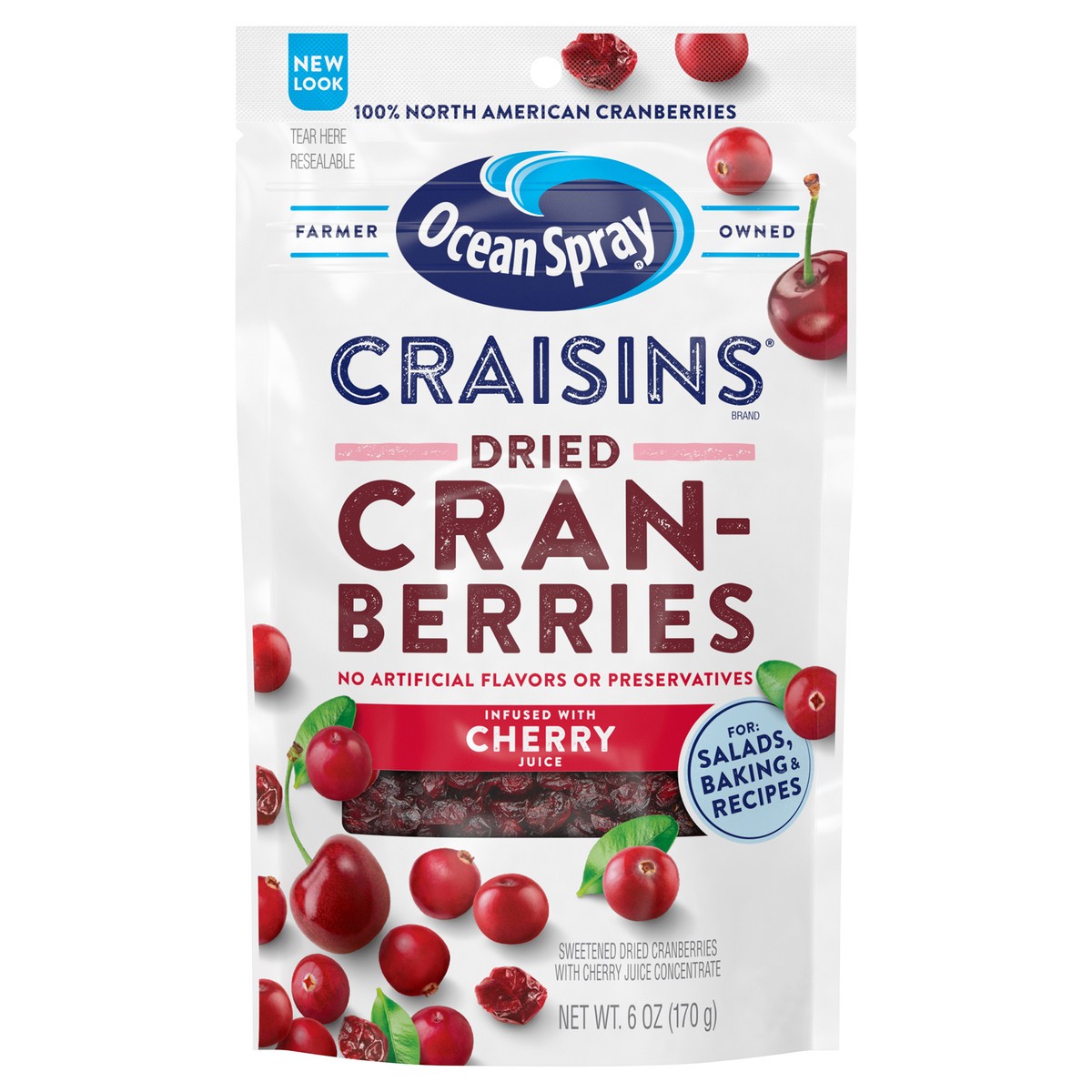 slide 1 of 11, Ocean Spray 6oz Craisins Dried Cranberries- Cherry Flavor, 6 oz