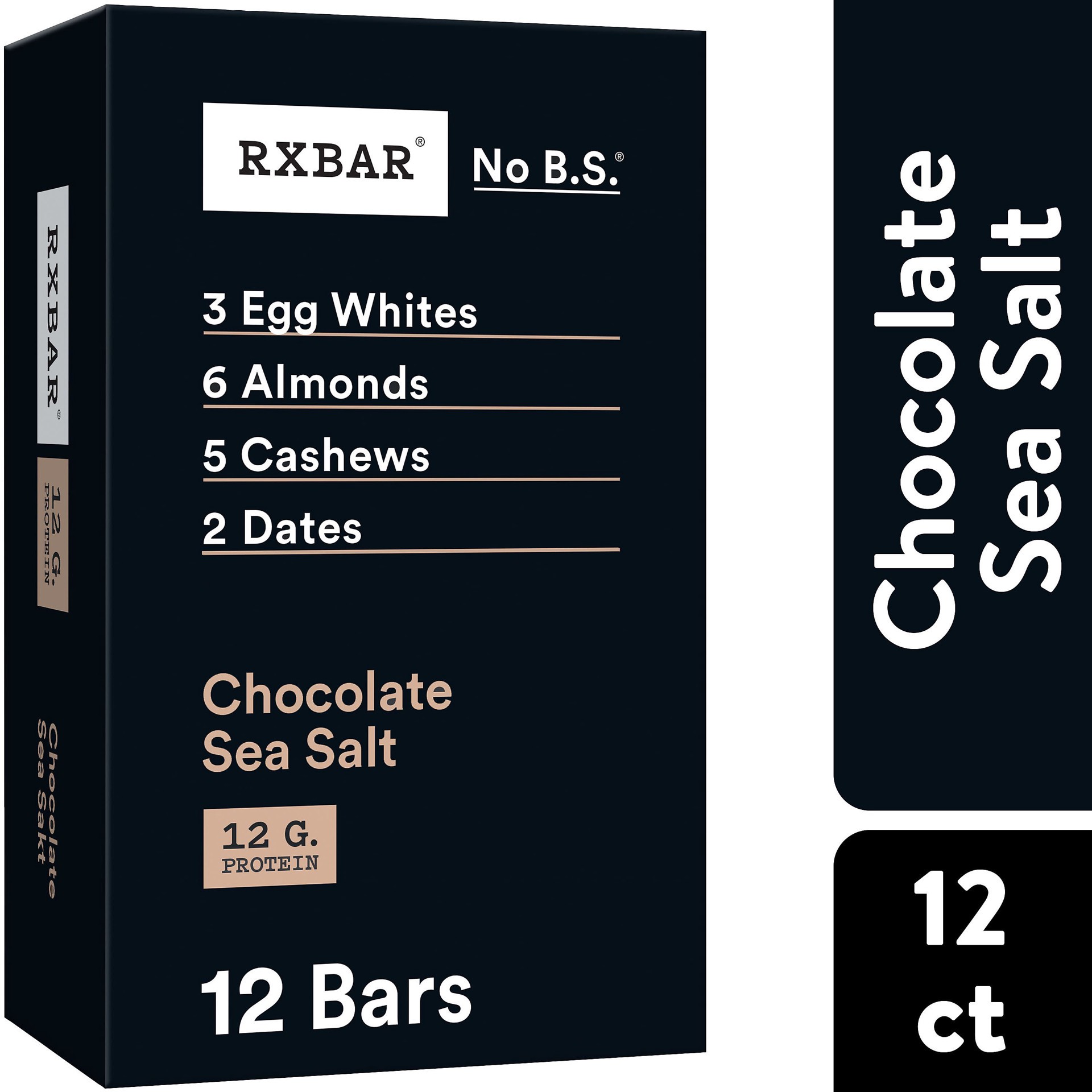 slide 1 of 6, RXBAR Protein Bars, Chocolate Sea Salt, 22 oz, 12 Count, 22 oz