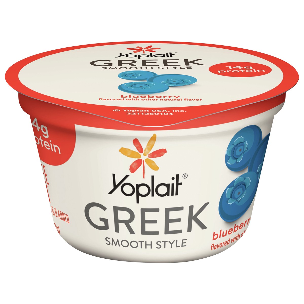 slide 1 of 10, Yoplait Greek Blended Yogurt, Fat Free, Blueberry, 5.3 oz