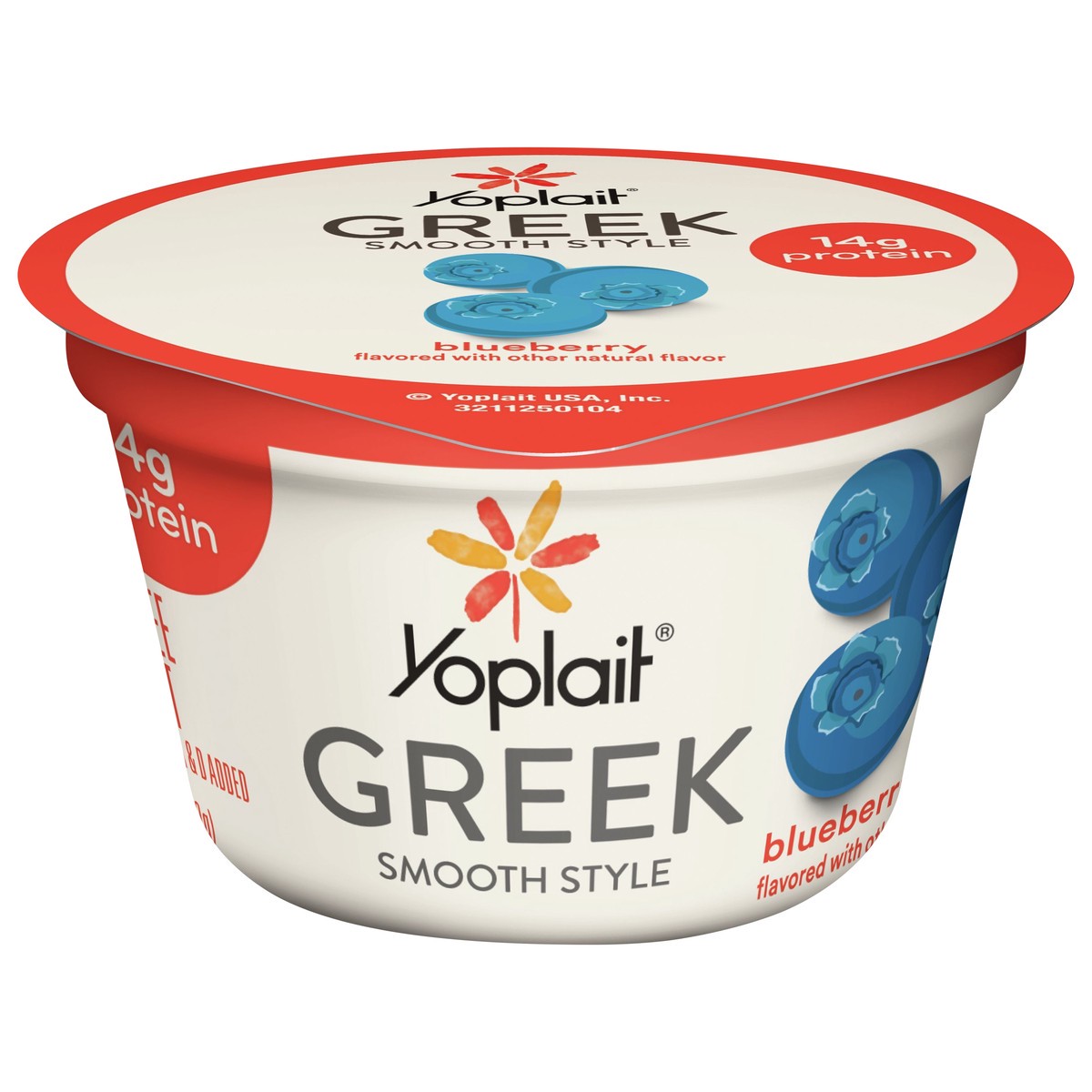 slide 11 of 11, Yoplait Greek Blended Yogurt, Fat Free, Blueberry, 5.3 oz