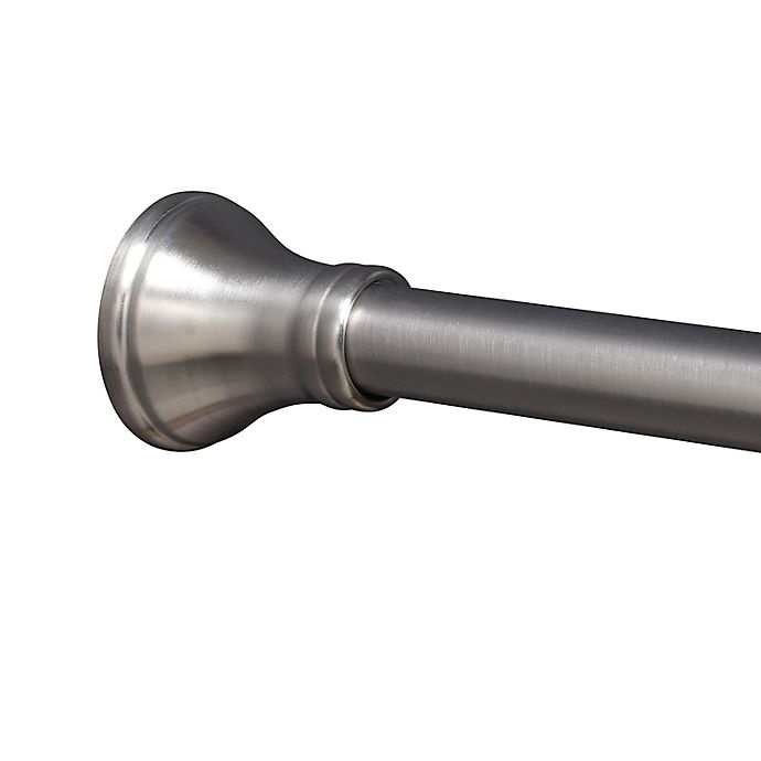 slide 1 of 8, Titan Dual Mount Stainless Steel Finial Shower Rod - Nickel, 1 ct