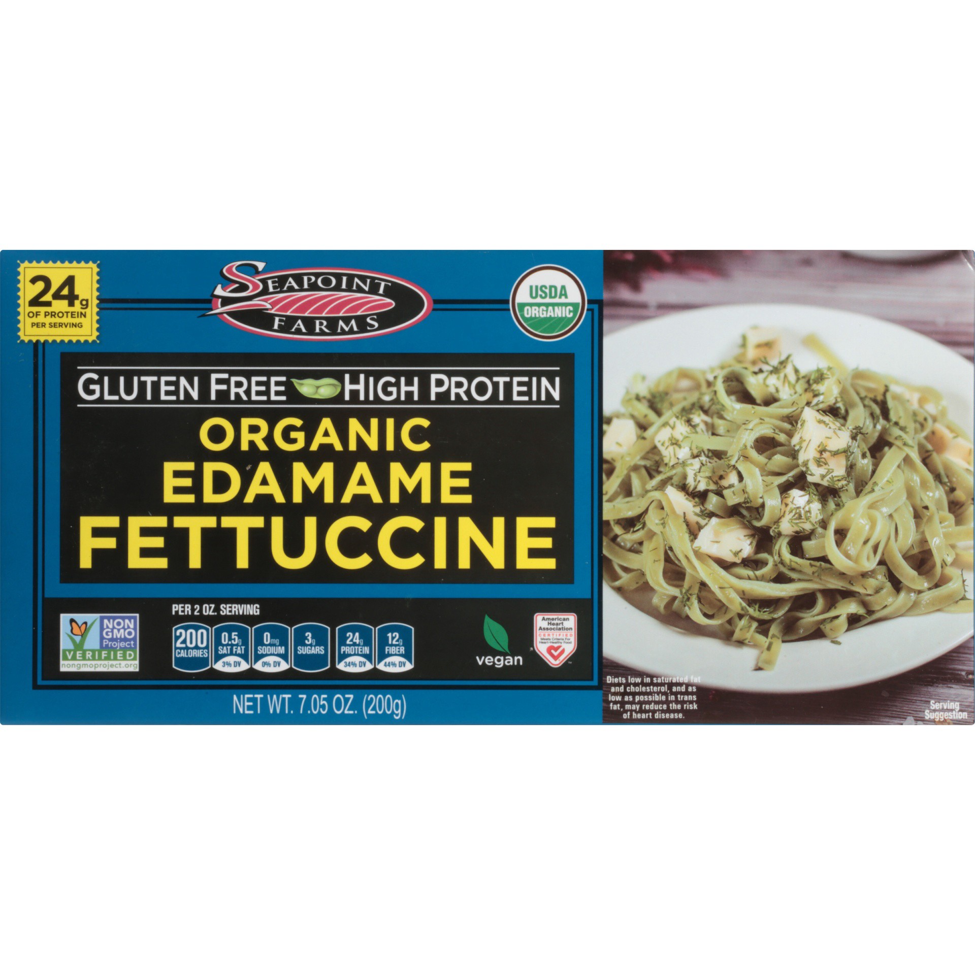 slide 4 of 8, Seapoint Farms Organic Edamame Fettucine, 7.05 oz