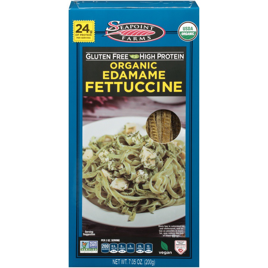 slide 1 of 8, Seapoint Farms Organic Edamame Fettucine, 7.05 oz