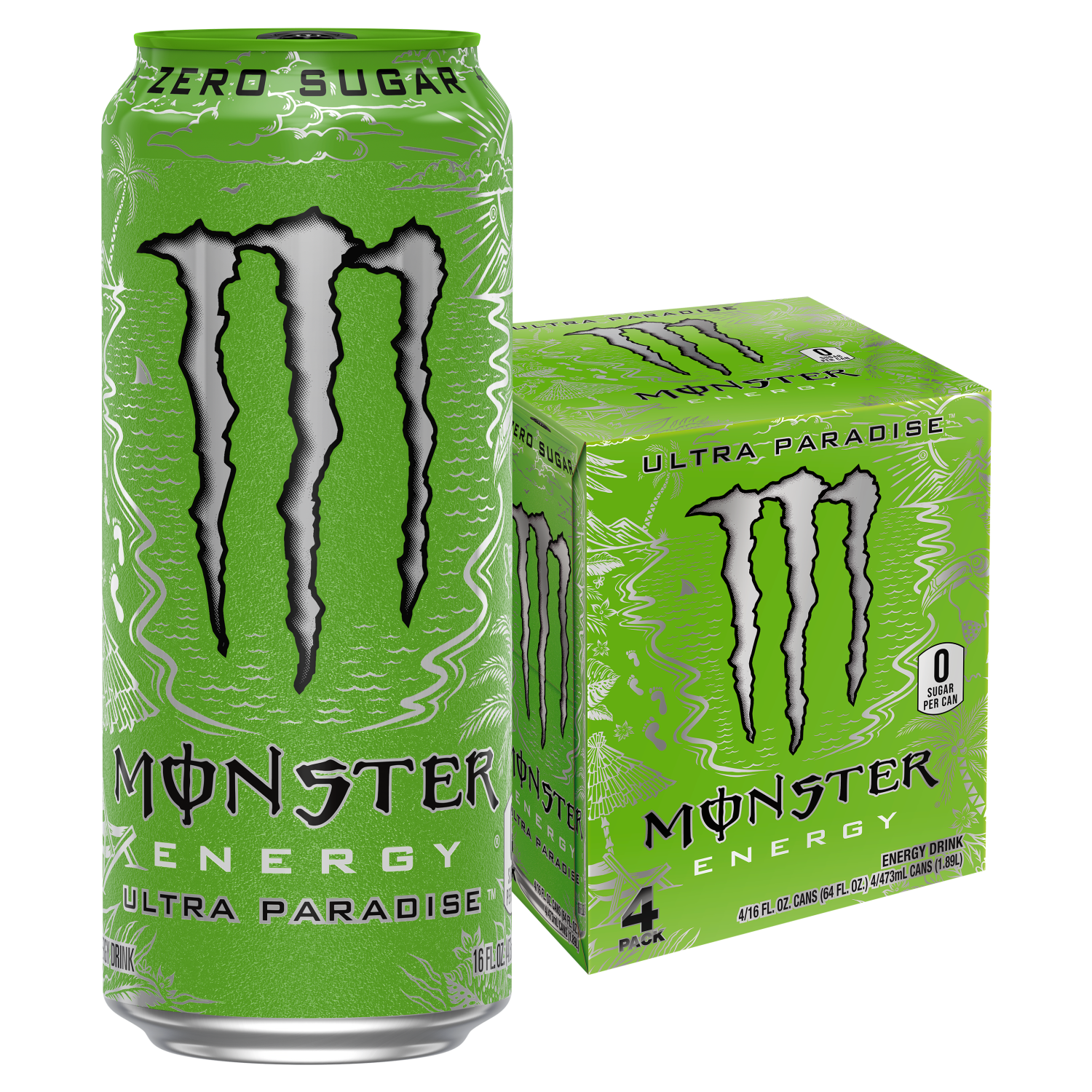 slide 1 of 5, Monster Energy Ultra Paradise, 16 oz