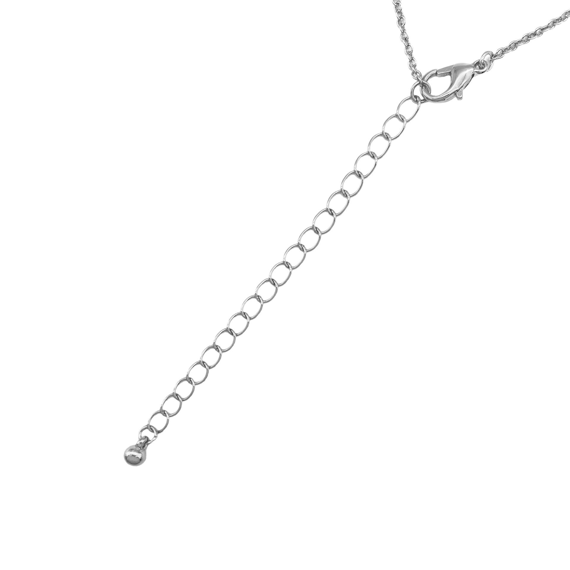 slide 2 of 5, Rhodium Cable Necklace With Circle Charm Holder By Bead Landing, 20 in