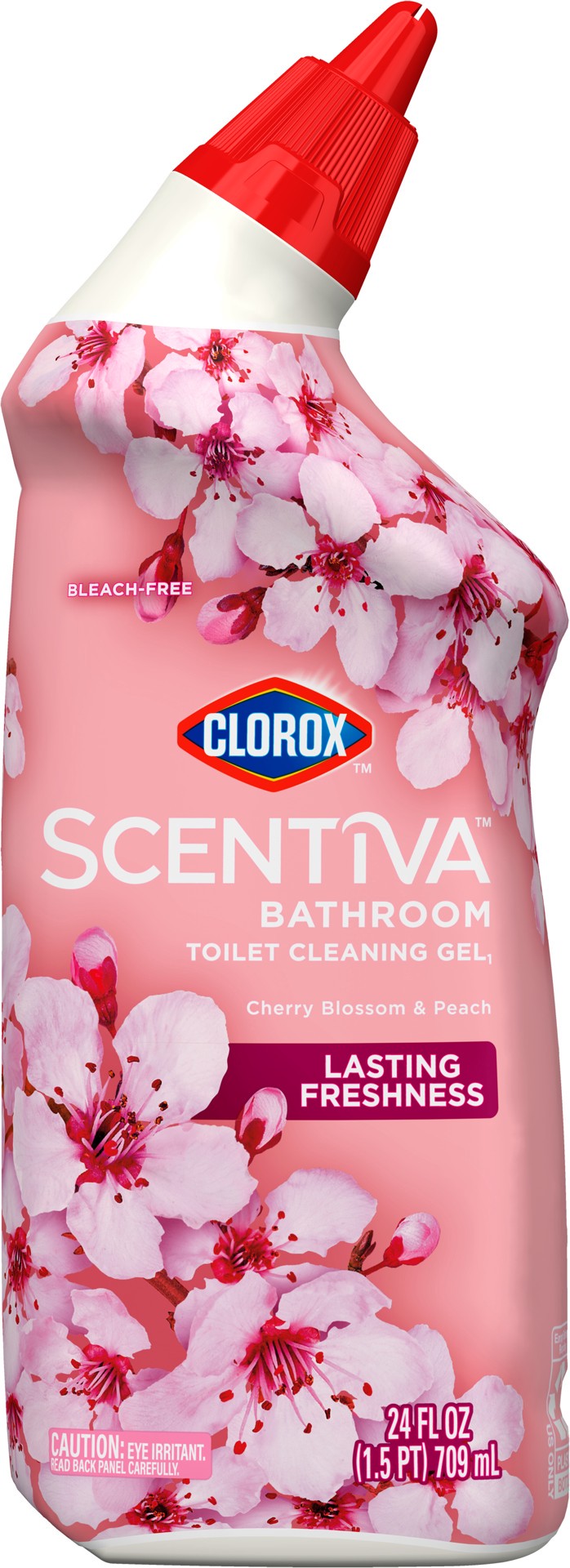 slide 1 of 14, Scentiva Bathroom Toilet Cleaning Gel, Cherry Blossom and Peach, 24 Fluid Ounces, 24 fl oz