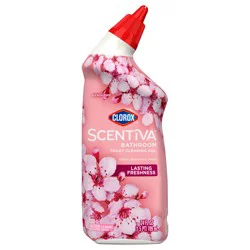 Scentiva Bathroom Toilet Cleaning Gel, Cherry Blossom and Peach, 24 Fluid Ounces