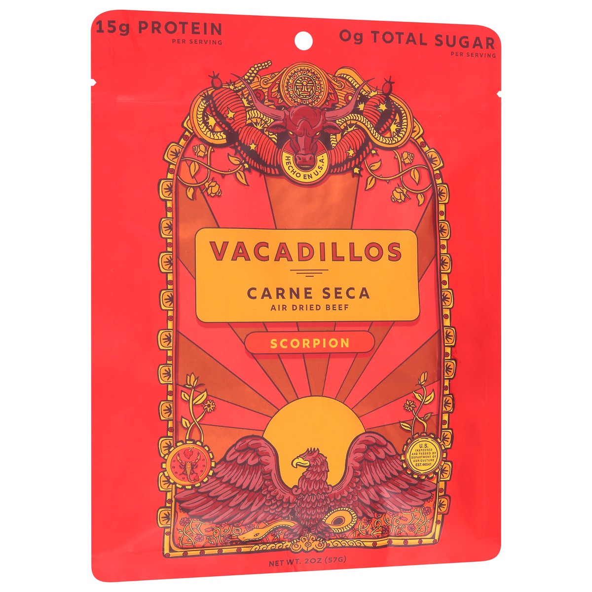 slide 5 of 9, Vacadillos Air Dried Scorpion Beef 2 oz, 2 oz