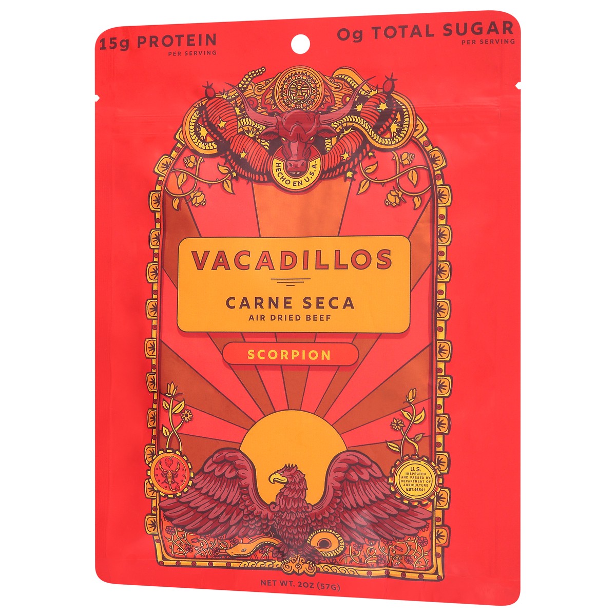 slide 4 of 9, Vacadillos Air Dried Scorpion Beef 2 oz, 2 oz