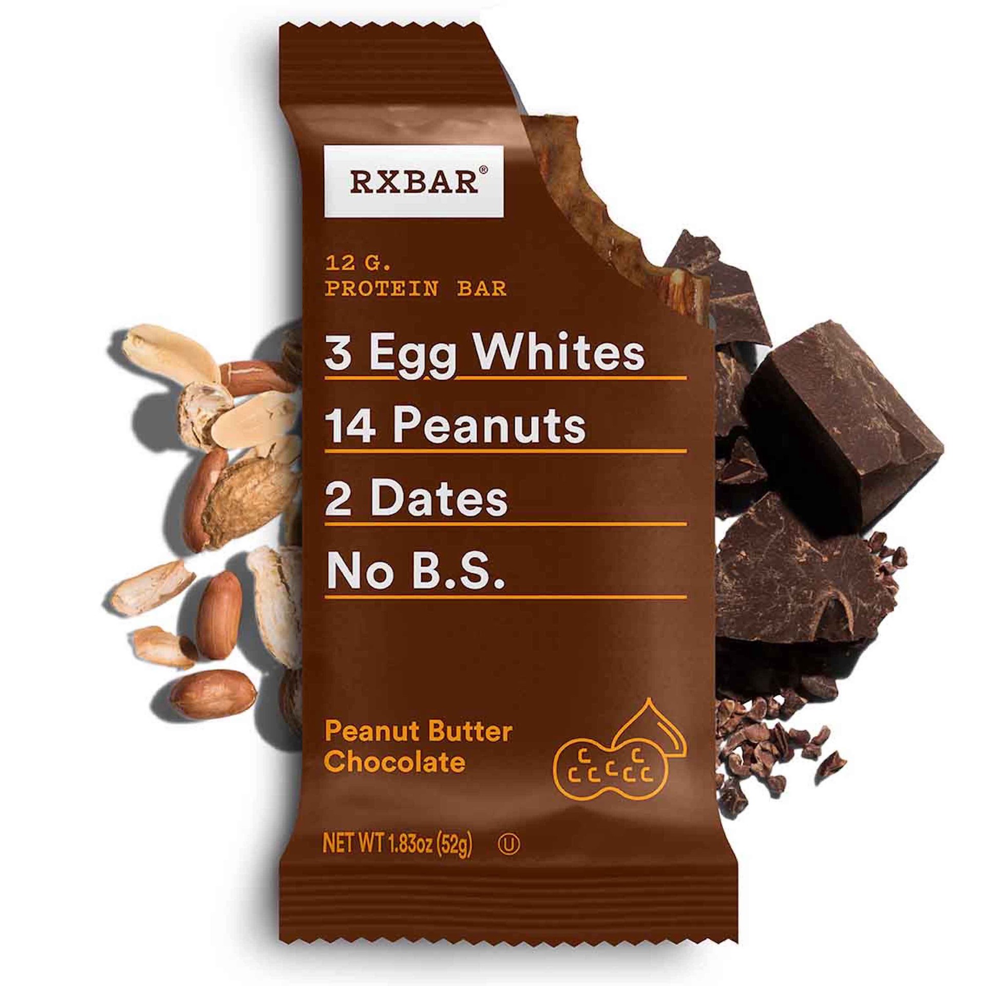 slide 3 of 4, RXBAR Peanut Butter Chocolate Protein Bars, 5 ct