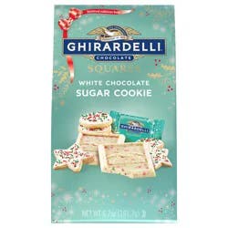 GHIRARDELLI White Chocolate Sugar Cookie Squares, 6.7 oz Bag