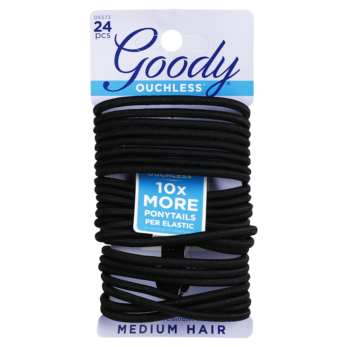 slide 1 of 1, Goody Black Ouchless Elastic, 24 ct