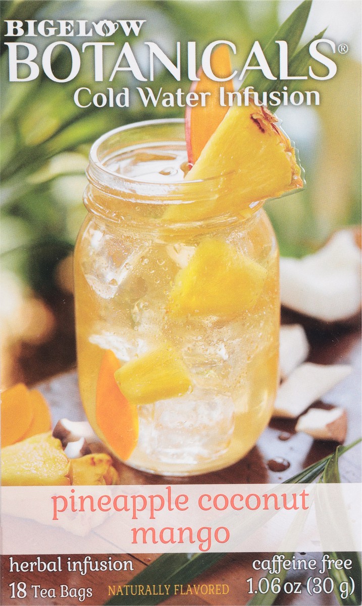 slide 13 of 13, Bigelow Botanicals Cold Water Infusion Tea Bags, Pineapple Coconut Mango, 18 ct, 18 ct