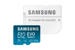 Samsung EVO Select + Adapter MB-ME512SA microSDXC Memory Card