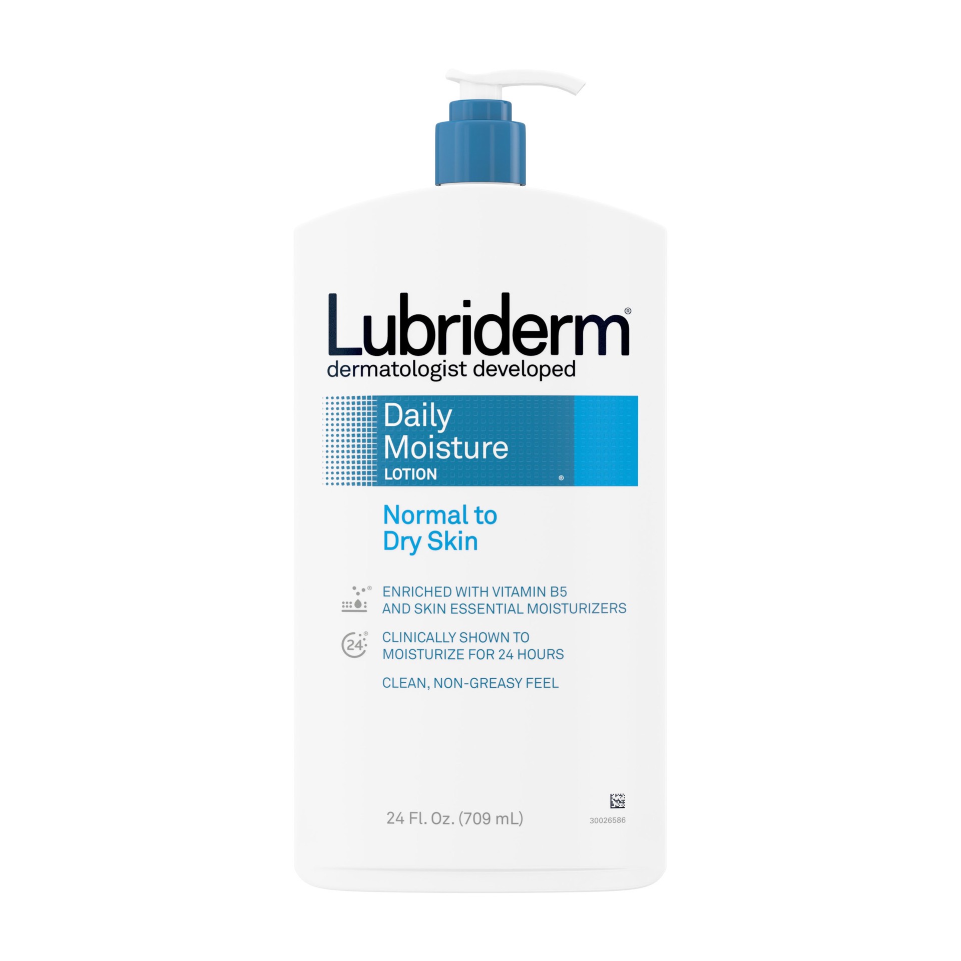 slide 1 of 6, Lubriderm Daily Moisture Normal To Dry Skin Lotion, 24 fl oz