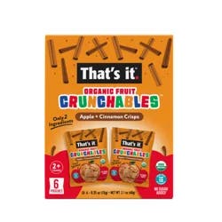 THATS IT That's It Organic Fruit Crunchables- Apple + Cinnamon 6 count