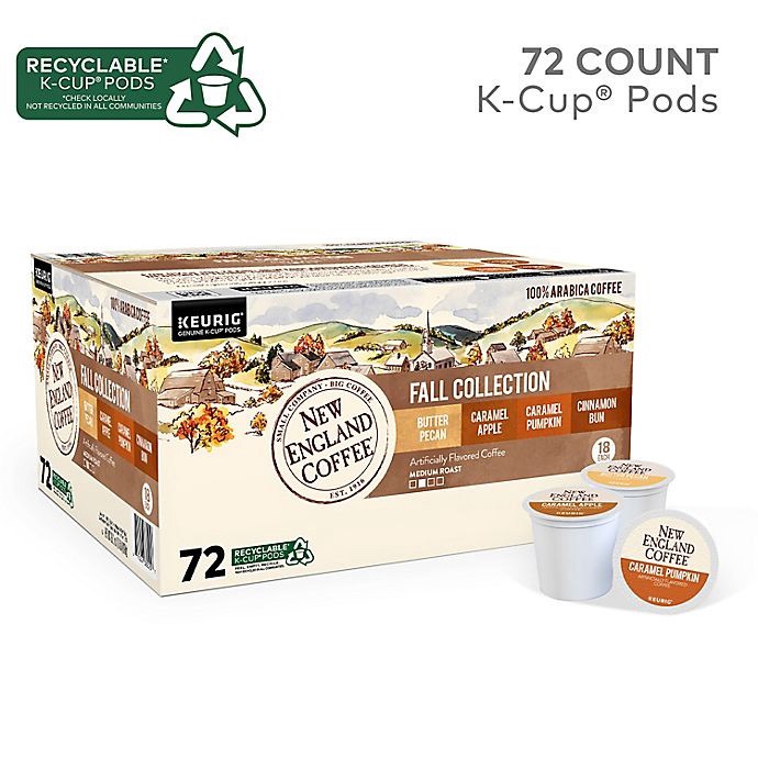 slide 2 of 8, New England Coffee Fall Collection Variety Pack Keurig K-Cup Pods, 72 ct