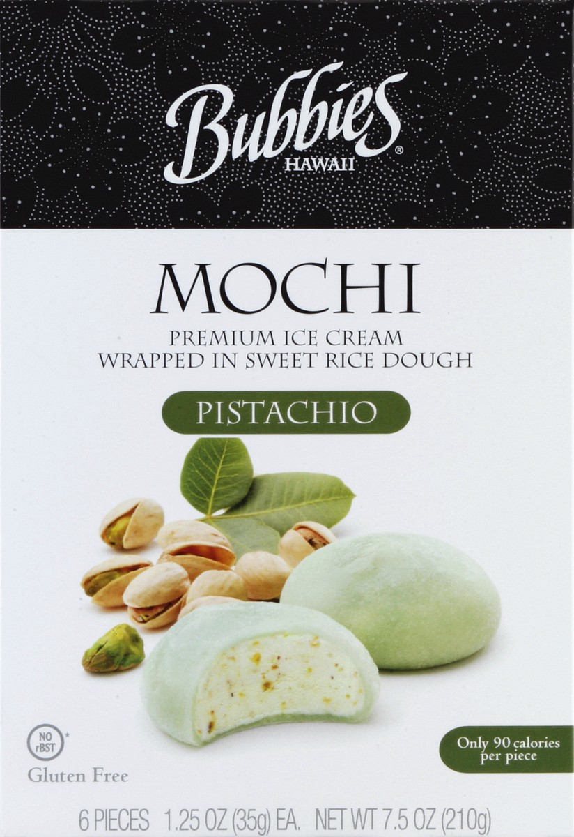 slide 3 of 4, Bubbies Pistachio Mochi 6 - 1.25 oz Each, 