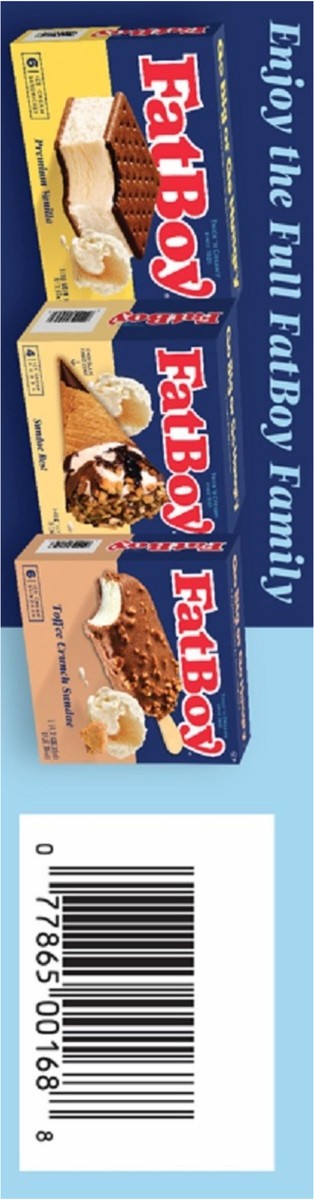 slide 9 of 11, Fat Boy Old Fashioned Vanilla Ice Cream Sandwich 6 Ct, 6 ct