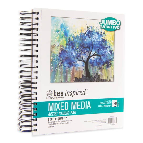 slide 16 of 22, Bee Paper 9" x 12" Mixed Media Artist Studio Pad, 9 in x 12 in