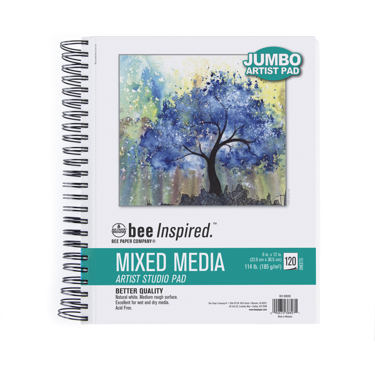 slide 1 of 22, Bee Paper 9" x 12" Mixed Media Artist Studio Pad, 9 in x 12 in