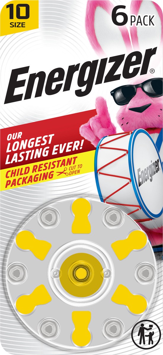 slide 2 of 4, Energizer 1.45V Zinc Air Batteries Size 10 6 ea, 6 ct