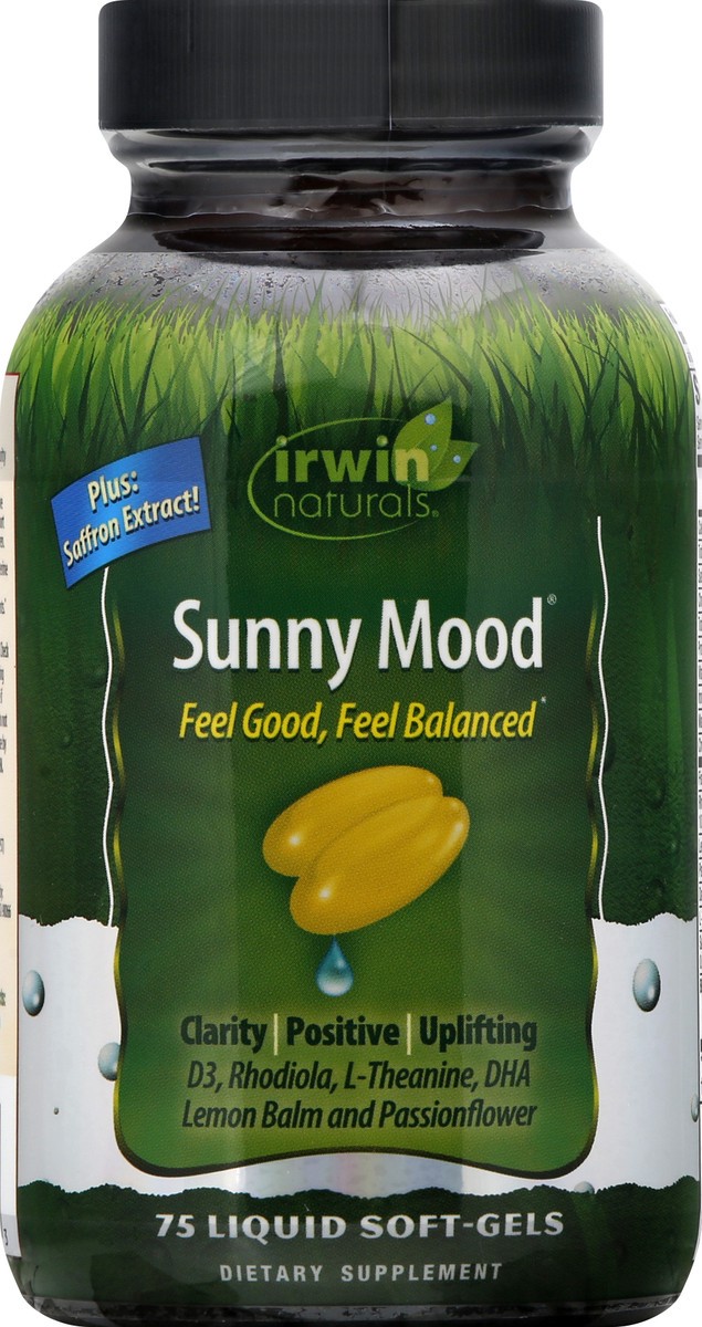 slide 8 of 12, Irwin Naturals Liquid Soft-Gels Sunny Mood 75 ea, 75 ct