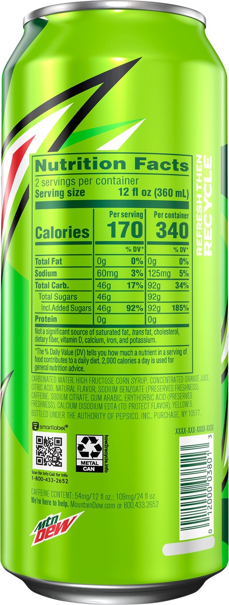 slide 4 of 4, Mountain Dew Soda Citrus - 24 fl oz, 24 fl oz