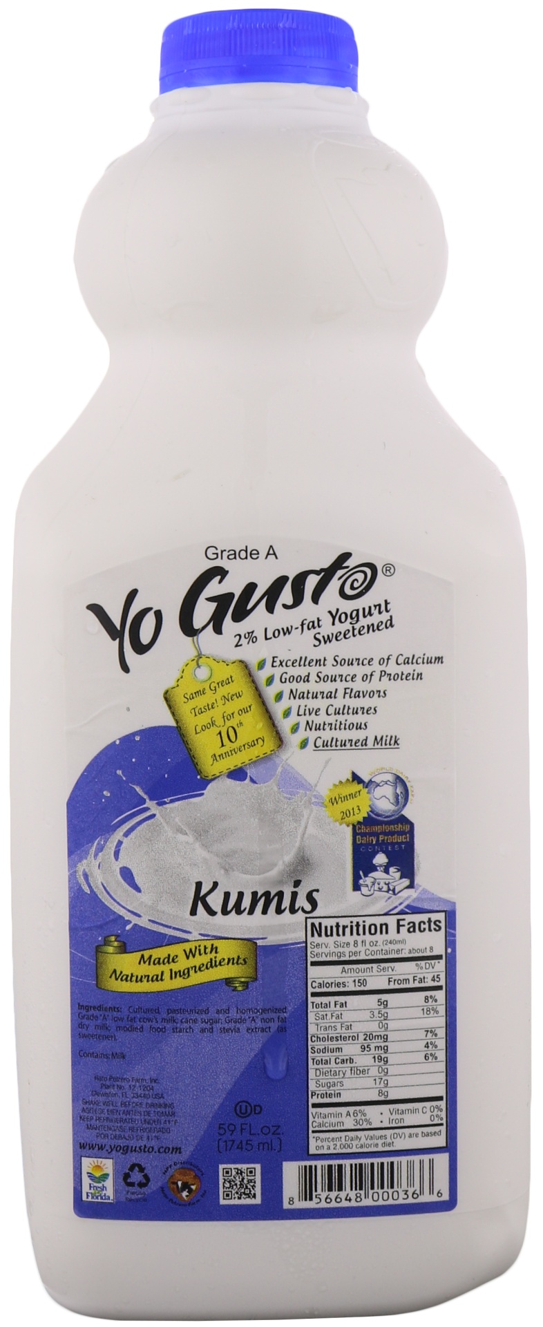 slide 1 of 1, Yo Gustoto Yogurt Kumis, 1 ct