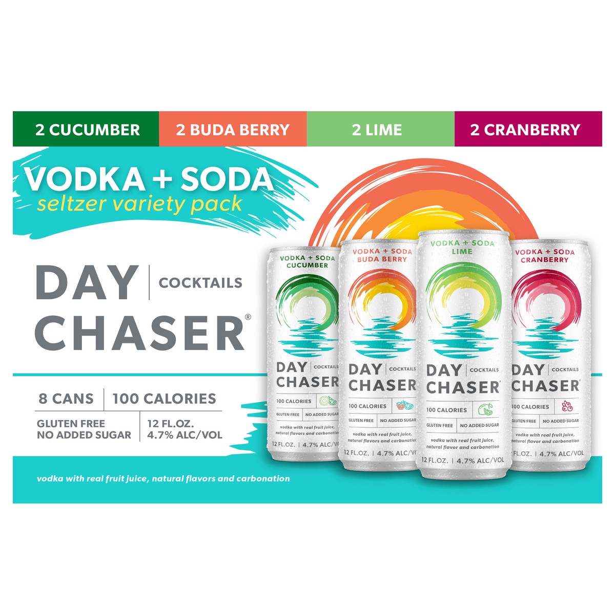 slide 1 of 5, Day Chaser Cocktails - Variety Pack-Vodka 8 Pack, 12oz Cans, 8 ct; 12 oz