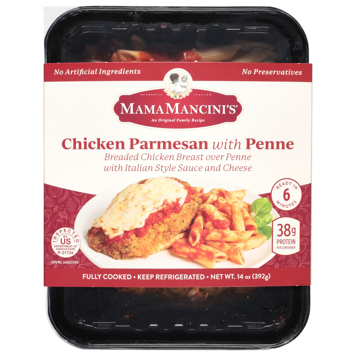 slide 2 of 4, MamaMancini's Chicken Parmesan with Penne 14 oz, 14 oz