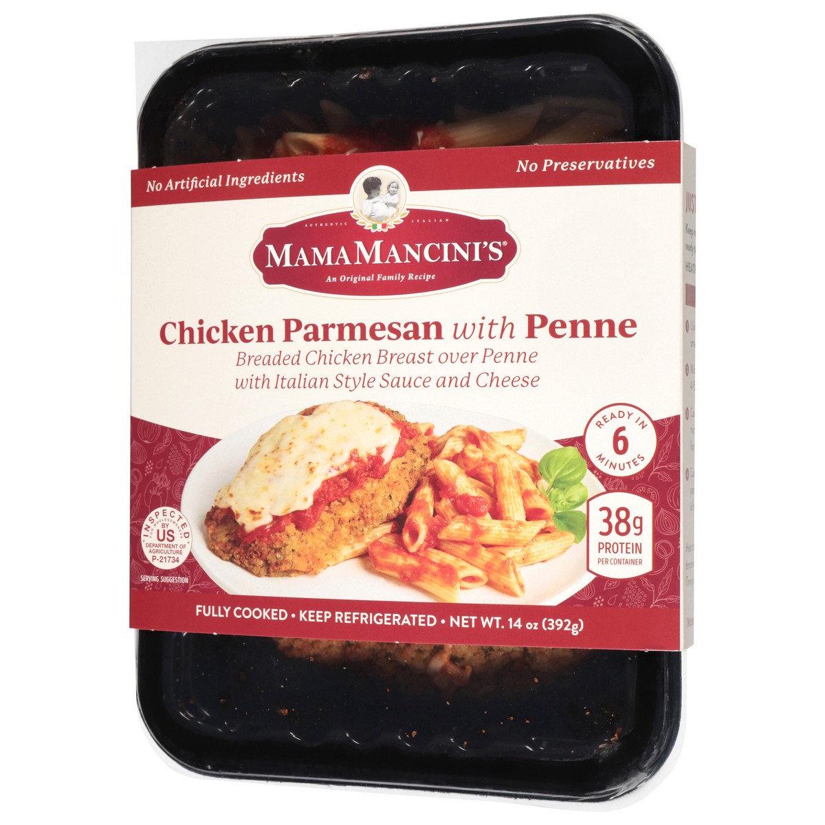 slide 3 of 4, MamaMancini's Chicken Parmesan with Penne 14 oz, 14 oz