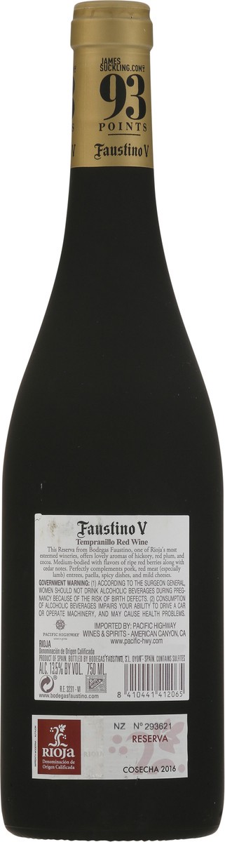 slide 6 of 11, Faustino Reserva Tempranillo Rioja 750 ml, 750 ml