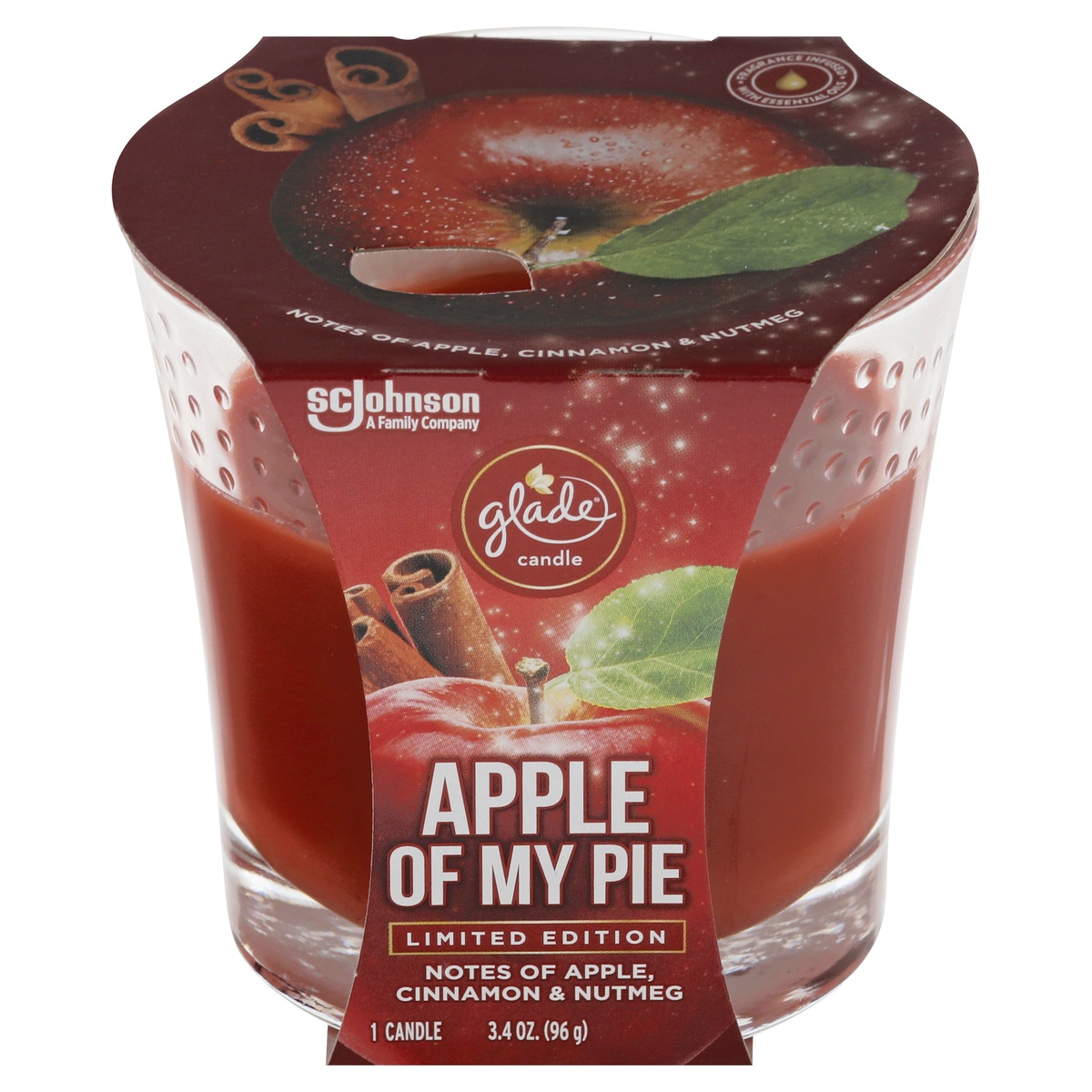 slide 1 of 1, Glade Limited Edition Apple Of My Pie Candle, 3.4 oz