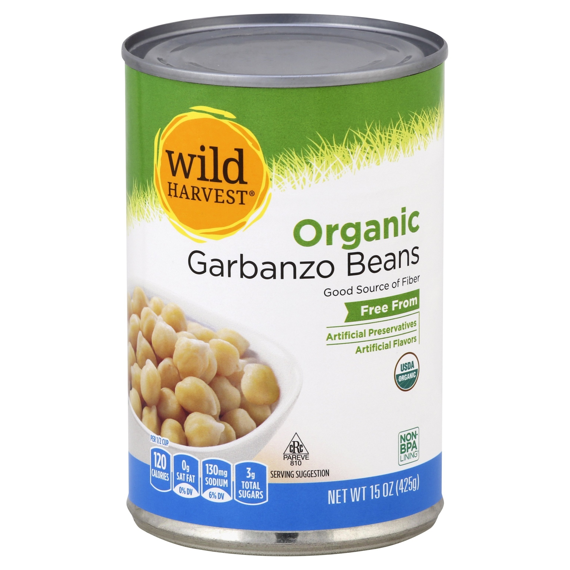 slide 1 of 1, Wild Harvest Organic Garbanzo Beans, 15 oz