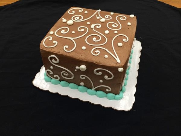 slide 1 of 1, 8 Inch Fanciful Filigree Cake, 1 ct