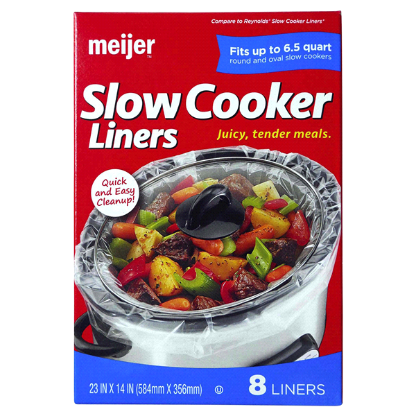 Meijer Slow Cooker Liners, 8 ct